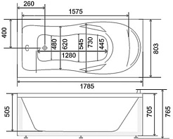 BellSan Акриловая ванна Агата 180x80 – фотография-4
